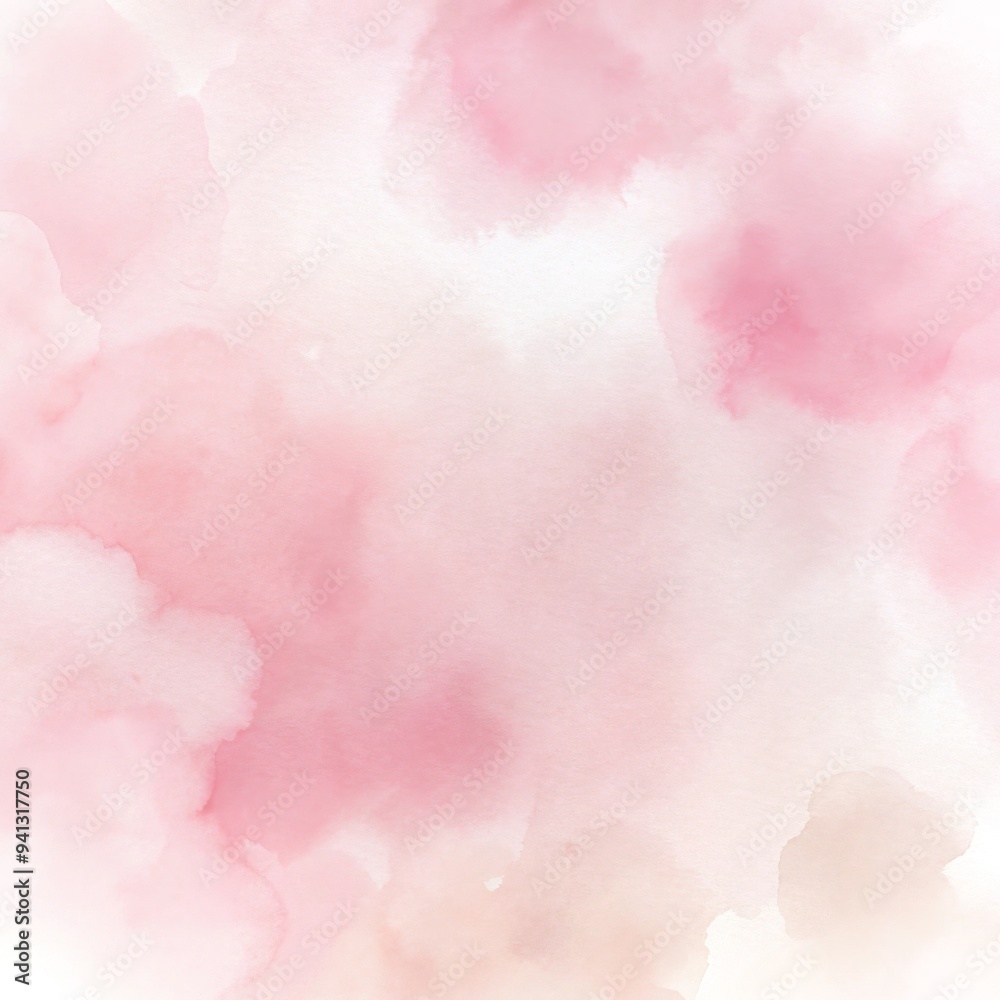 Fototapeta premium A pink background with white clouds and pink strokes