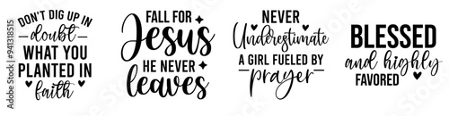 Simple Christian Trendy Retro Style Illustration, Hand Lettering Bundle Vector Illustration for Vouchers, Newsletter, Mug Design