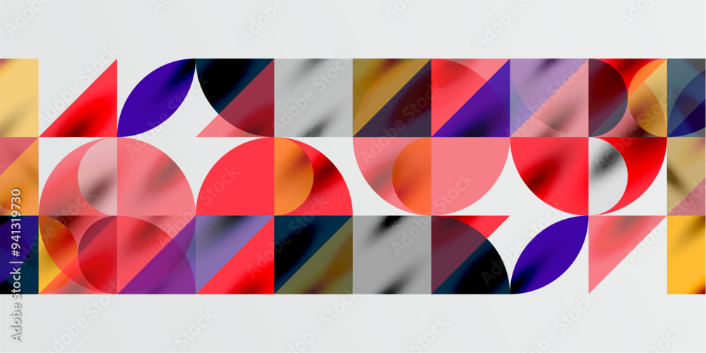 Triangles, round triangles and circles techno art. Vector Illustration For Wallpaper, Banner, Background, Card, Book Illustration, landing page Triangles, round triangles and circles techno art. Vector Illustration For Wallpaper, Banner, Background, Card, Book Illustration, landing page
