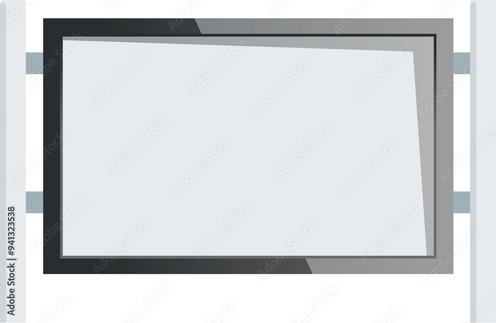 Blank digital information board is displaying an important announcement with a white background Blank digital information board is displaying an important announcement with a white background