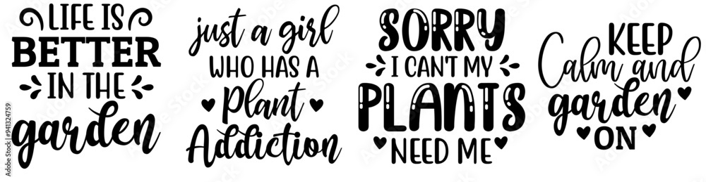 Minimal Garden Typographic Emblems, Quotes Bundle Vector Illustration for Poster, Motion Graphics, Bookmark Minimal Garden Typographic Emblems, Quotes Bundle Vector Illustration for Poster, Motion Graphics, Bookmark