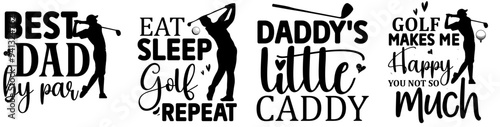 Minimalist Golf Phrases, Labels And Badges Pack Vector Illustration for Stationery, Newsletter, Announcement