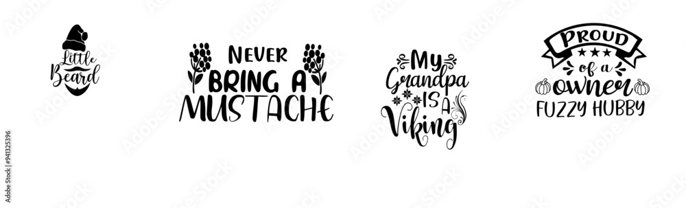 Creative Beards Typography, Labels And Badges Collection Vector Illustration for Advertisement, Holiday Cards, Newsletter Creative Beards Typography, Labels And Badges Collection Vector Illustration for Advertisement, Holiday Cards, Newsletter