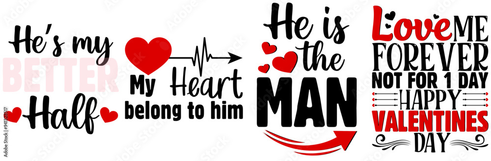 Classic Valentines Day Inscriptions, Trendy Retro Style Illustration Collection Vector Illustration for Printing Press, Greeting Card, Banner Classic Valentines Day Inscriptions, Trendy Retro Style Illustration Collection Vector Illustration for Printing Press, Greeting Card, Banner