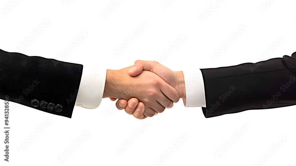 Confident Business Partners Shaking Hands for Successful Deal or Partnership Confident Business Partners Shaking Hands for Successful Deal or Partnership
