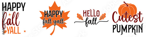 Classic Thanksgiving Phrases, Invitation Collection Vector Illustration for Icon, Advertising, Vouchers