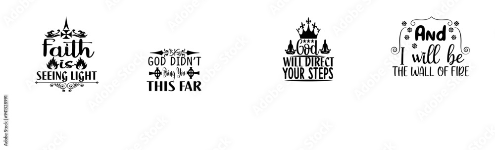 Cute Religious Design Big Typography, Labels And Badges Bundle Vector Illustration for Sticker, Poster, Announcement Cute Religious Design Big Typography, Labels And Badges Bundle Vector Illustration for Sticker, Poster, Announcement