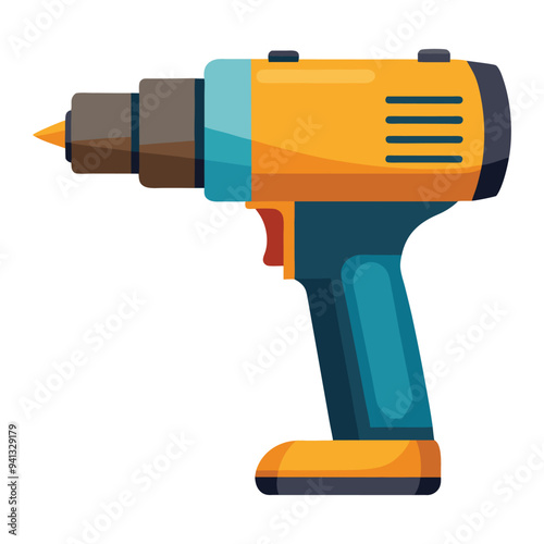 Illustration of Cordless Heat Gun Isolated