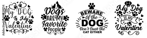 Vibrant Dog Trendy Retro Style Illustration, Labels And Badges Collection Vector Illustration for Mug Design, Newsletter, Sticker