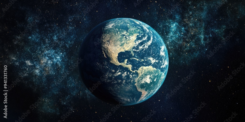 3D cartoon depiction of an Earth like alien planet in the cosmos Cosmic artwork featuring deep space science fiction theme 3D cartoon depiction of an Earth like alien planet in the cosmos Cosmic artwork featuring deep space science fiction theme