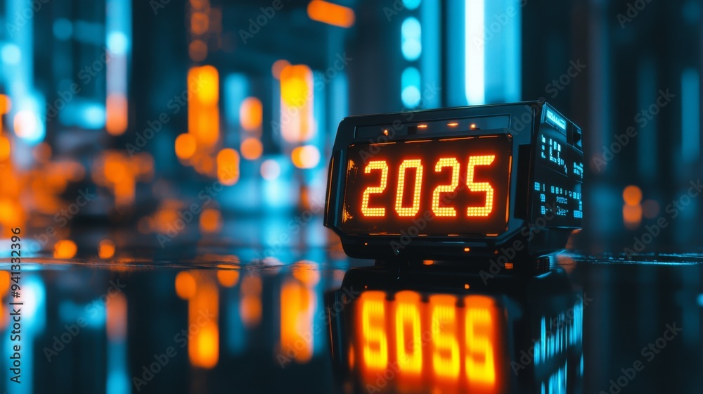 Time capsule design for 2025: A minimalist neon clock Time capsule design for 2025: A minimalist neon clock