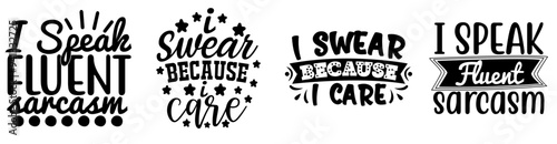 Minimalist Sarcastic Trendy Retro Style Illustration, Quotes Pack Vector Illustration for Icon, Postcard, Greeting Card