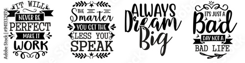 Cute Inspirational Invitation, Typography Collection Vector Illustration for Bookmark, Advertising, Motion Graphics
