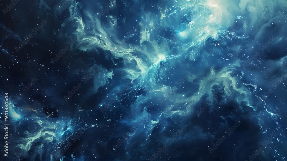 Galaxy Space Element Watercolor Style