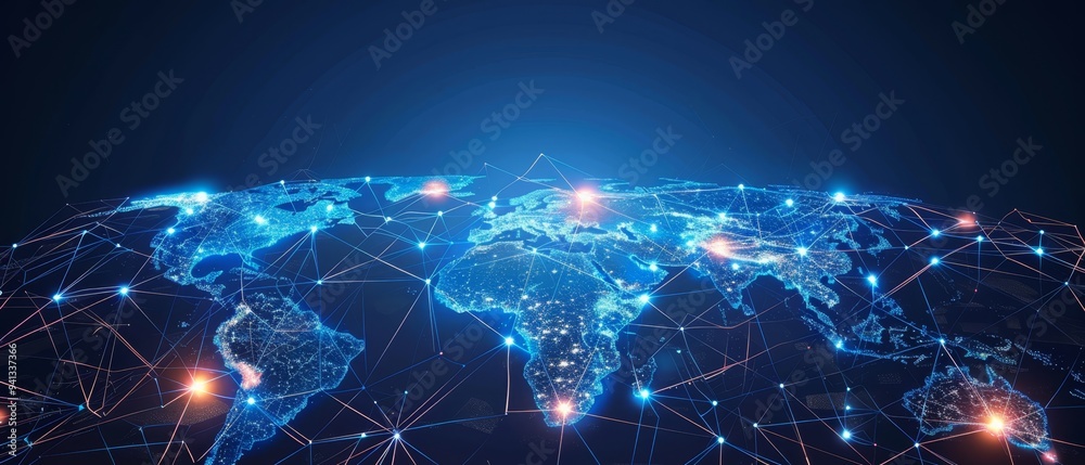 global world network and telecommunication connection concept global world network and telecommunication connection concept