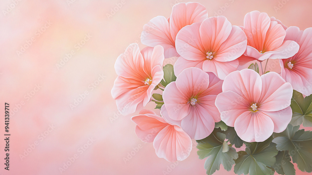 A pink flower bouquet with a pink background. The flowers are arranged in a way that they look like they are blooming. The background is a soft pink color, which gives the image a romantic A pink flower bouquet with a pink background. The flowers are arranged in a way that they look like they are blooming. The background is a soft pink color, which gives the image a romantic
