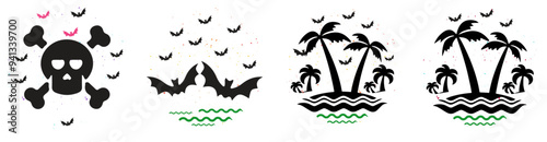 Creative Retro Circle Inscriptions, Calligraphic Lettering Collection Vector Illustration for Infographic, Social Media Post, Poster