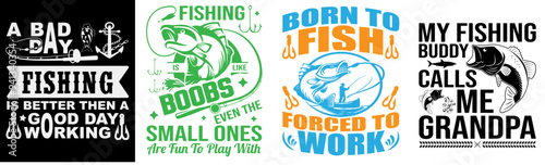 Vibrant Fishing Phrases, Hand Lettering Bundle Vector Illustration for Logo, Infographic, Printing Press