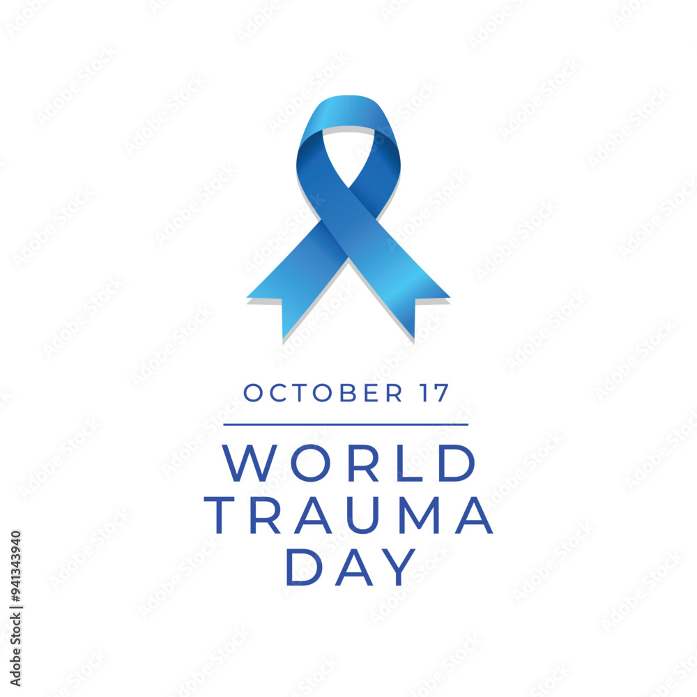 World Trauma Day vector design template good for celebration usage. World Trauma Day design. Blue ribbon. flat design. eps 10. World Trauma Day vector design template good for celebration usage. World Trauma Day design. Blue ribbon. flat design. eps 10.