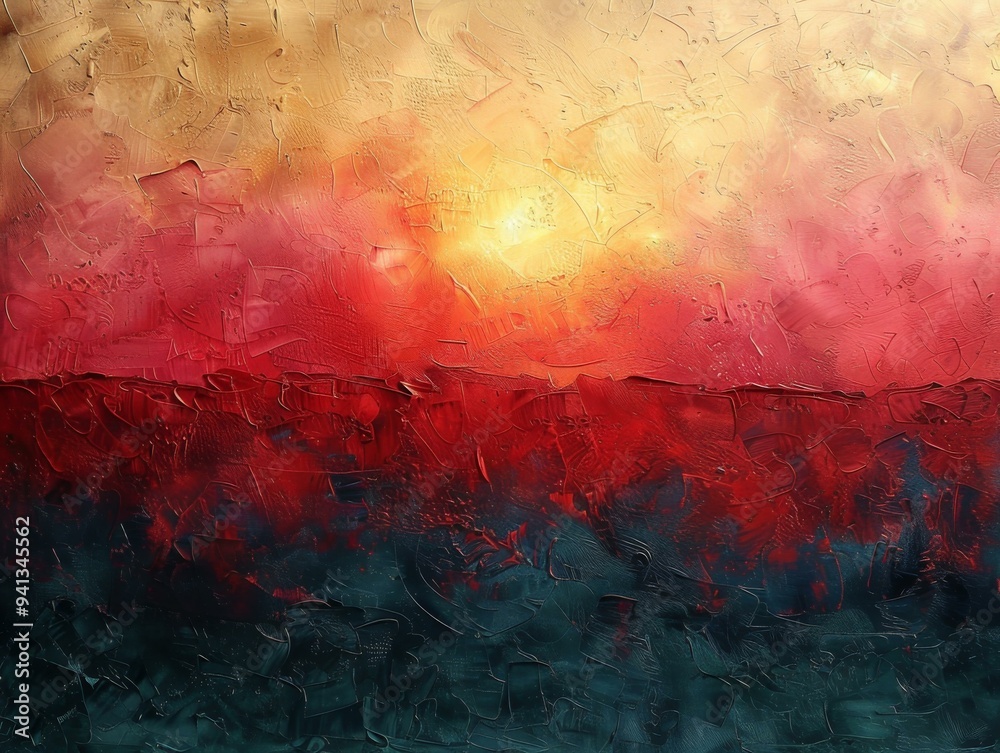 Fototapeta premium Sunset Landscape Art