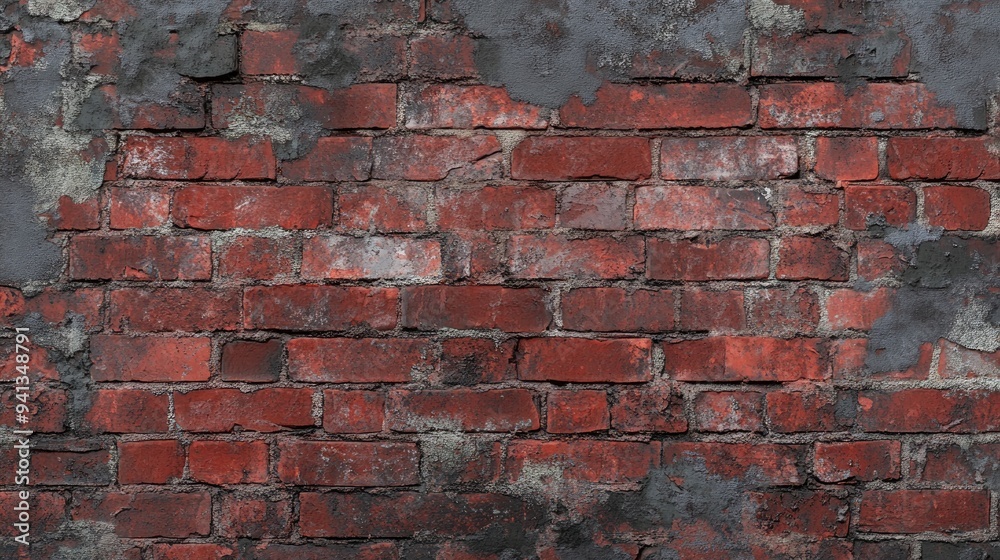 3D rendering of an aged red brick wall 3D rendering of an aged red brick wall