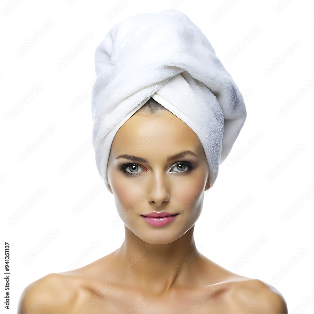 Beautiful girl standing in a towel Beautiful girl standing in a towel