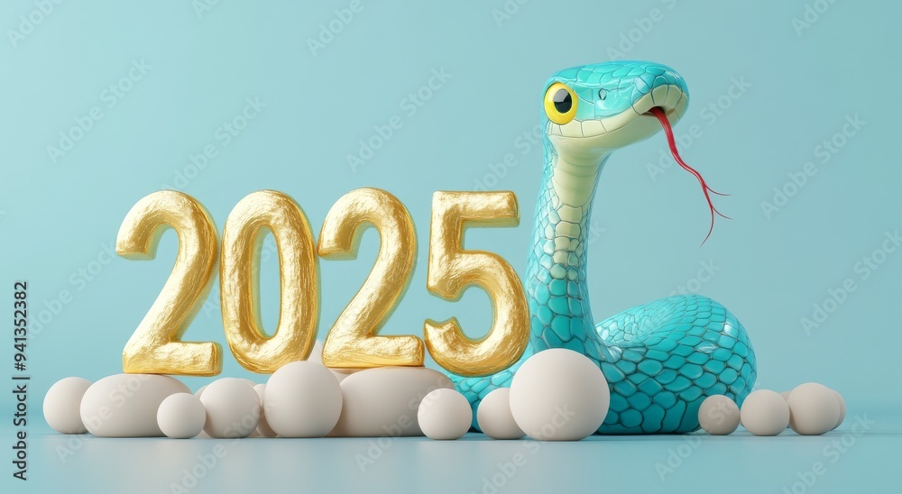 Inscribed with gold metal and a green snake to symbolize the year 2025