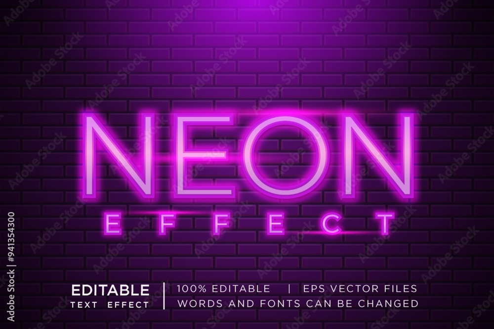neon light editable text effect neon light editable text effect