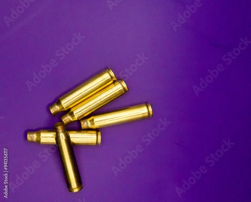 Spent ammo cases bullets gun