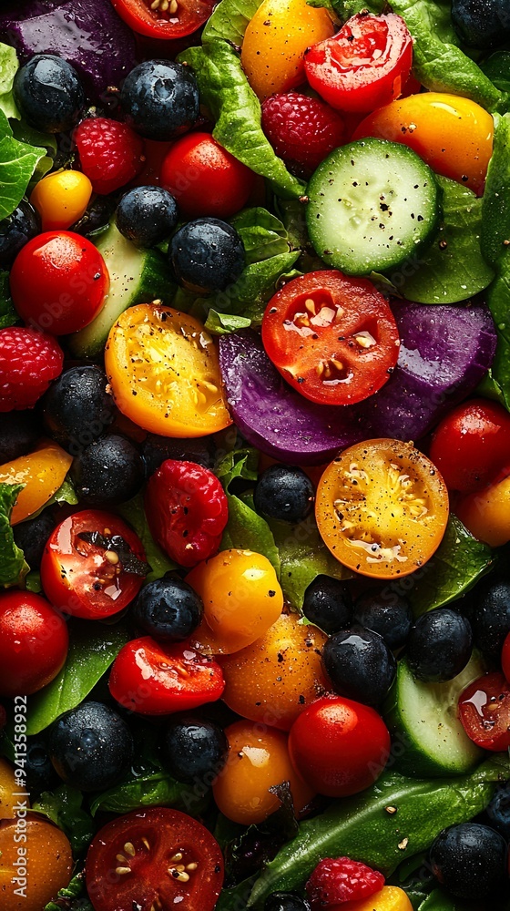 Fresh Garden Salad with an Assortment of Vegetables and Nutritious Extras picture Fresh Garden Salad with an Assortment of Vegetables and Nutritious Extras picture