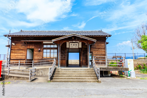 夏の千綿駅　長崎県東彼杵郡　Chiwata station in summerChiwata station in summer. Nagasaki Pref, Sonogi-gun.