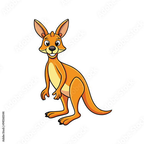 Cartoon, Animal, Kangaroo, Art, Drawing, Wallaby, Coloring, Page, Illustration, Wildlife, Hop, Character, Creature, Cute, Education, Funny, Mammal, Nature, Neat, Safari, Vector, Wild, Zoo, Australia, 