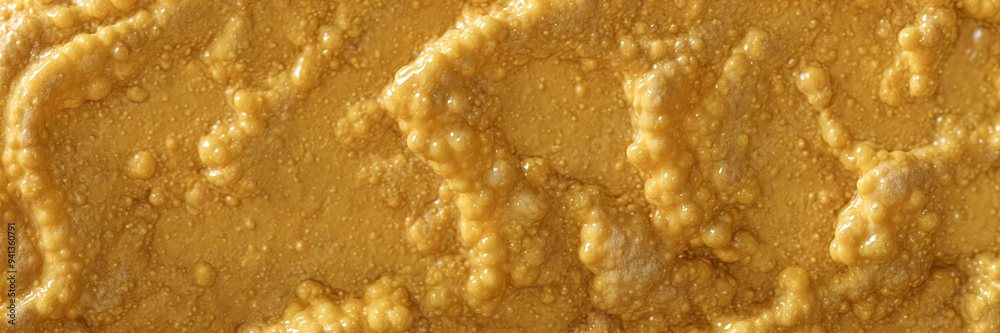 Abstract yellow substance with air bubbles or organic surface texture, smooth wet and slimy, convex and protruding. Food or organic background, wallpaper, material or banner. Abstract yellow substance with air bubbles or organic surface texture, smooth wet and slimy, convex and protruding. Food or organic background, wallpaper, material or banner.