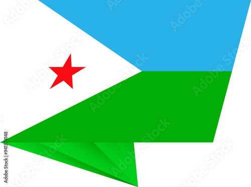 Djibouti pin flag photo