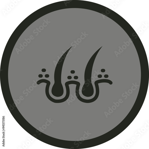 Hair Follicle Icon Design