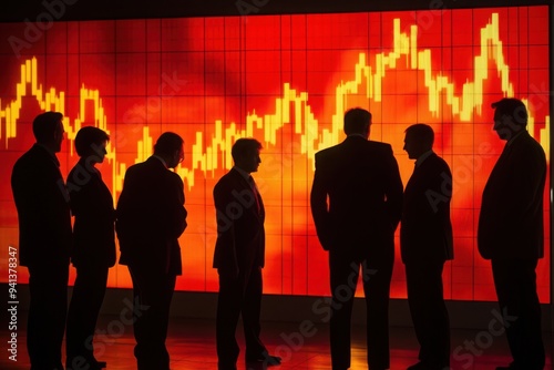 Financial Team Analyzing Stock Market Trends