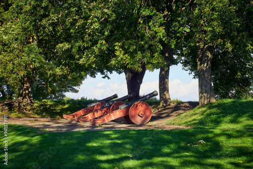 Photos Canons from The Old Town or Gamlebyen of Fredrikstad, Norway, in August 2024