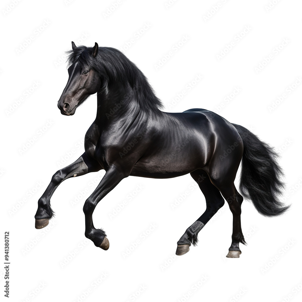 Fototapeta premium Horse isolate on Transparency Background