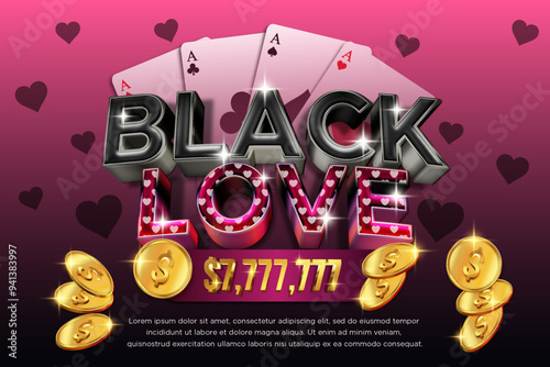 casino gambling text effect