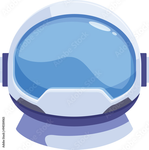 White astronaut helmet with blue reflection on visor