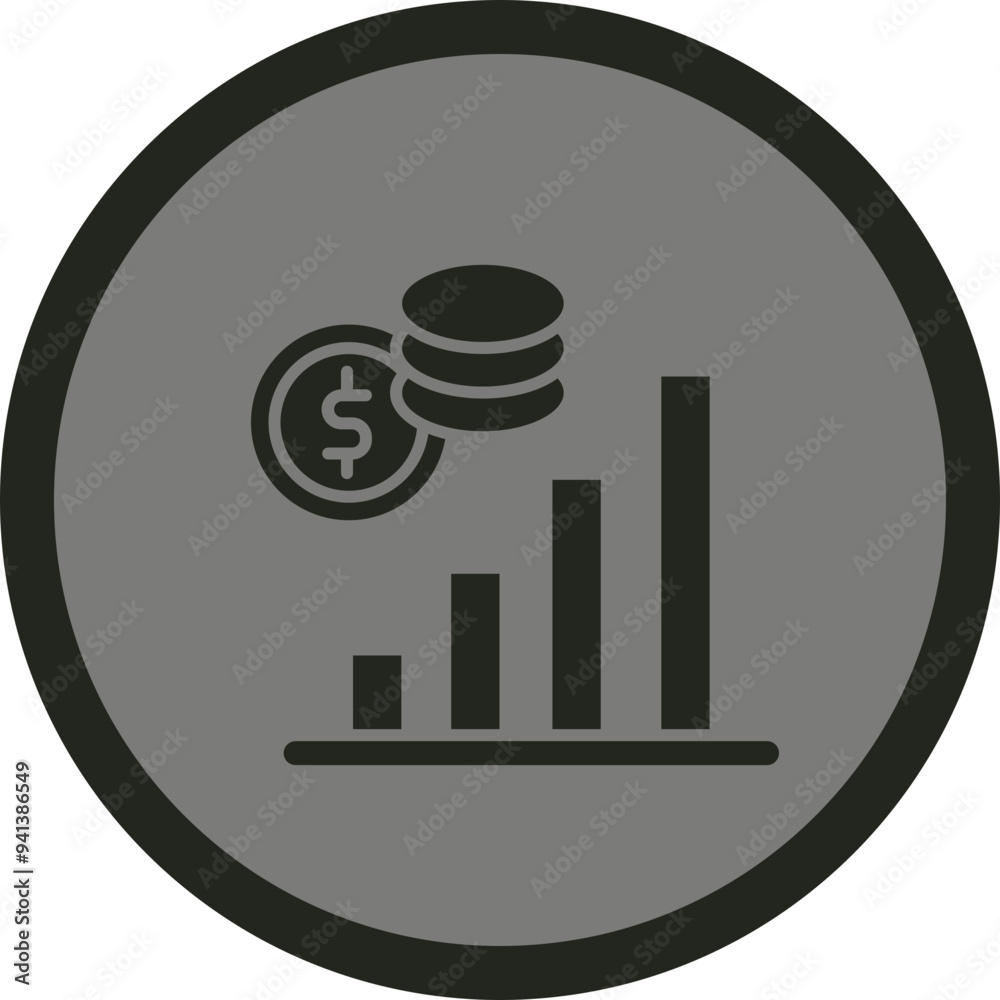 Income Growth Icon Design Income Growth Icon Design