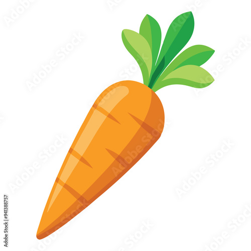 Carrot Cartoon style vector illustration on white background line art png