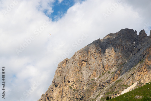 Paragliding over the Sassolungo - Val di Fassa - Italy