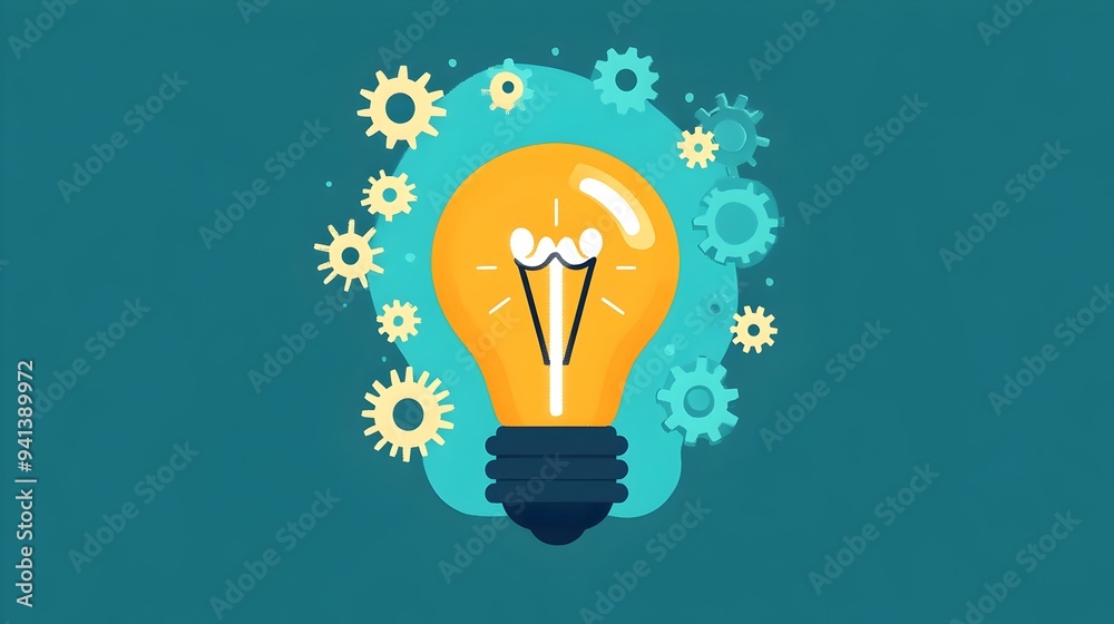 Illuminated Gears Powering Innovative Ideas for Growth and Progress Illuminated Gears Powering Innovative Ideas for Growth and Progress