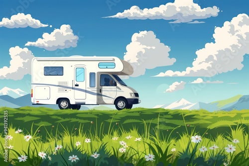 RV on a Mountain Road