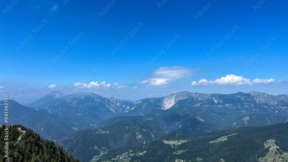 Fototapeta premium Tolsti vrh, 1715 m Kamniško Savinjske Alpe Slovenia Peak Hiking
