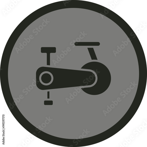 Exercise Bike Vector Icon Design