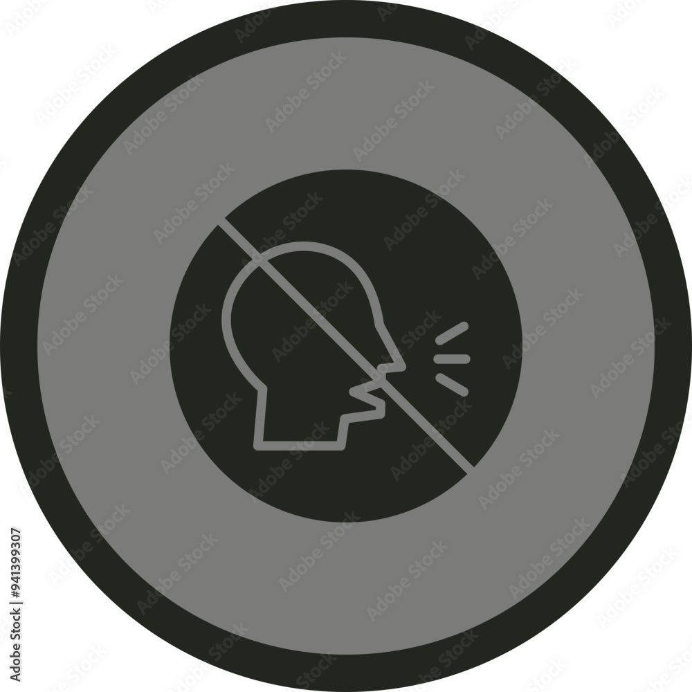 No Talking Vector Icon Design No Talking Vector Icon Design
