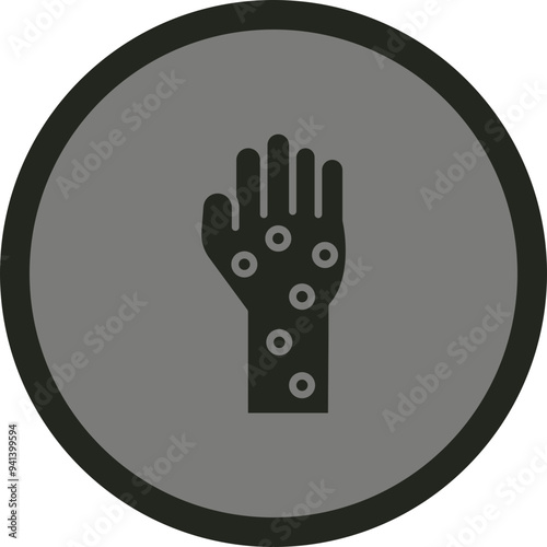 Hand Rash Vector Icon Design