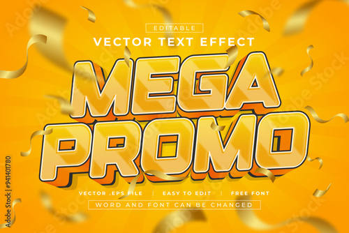 Mega Promo 3D editable text effect